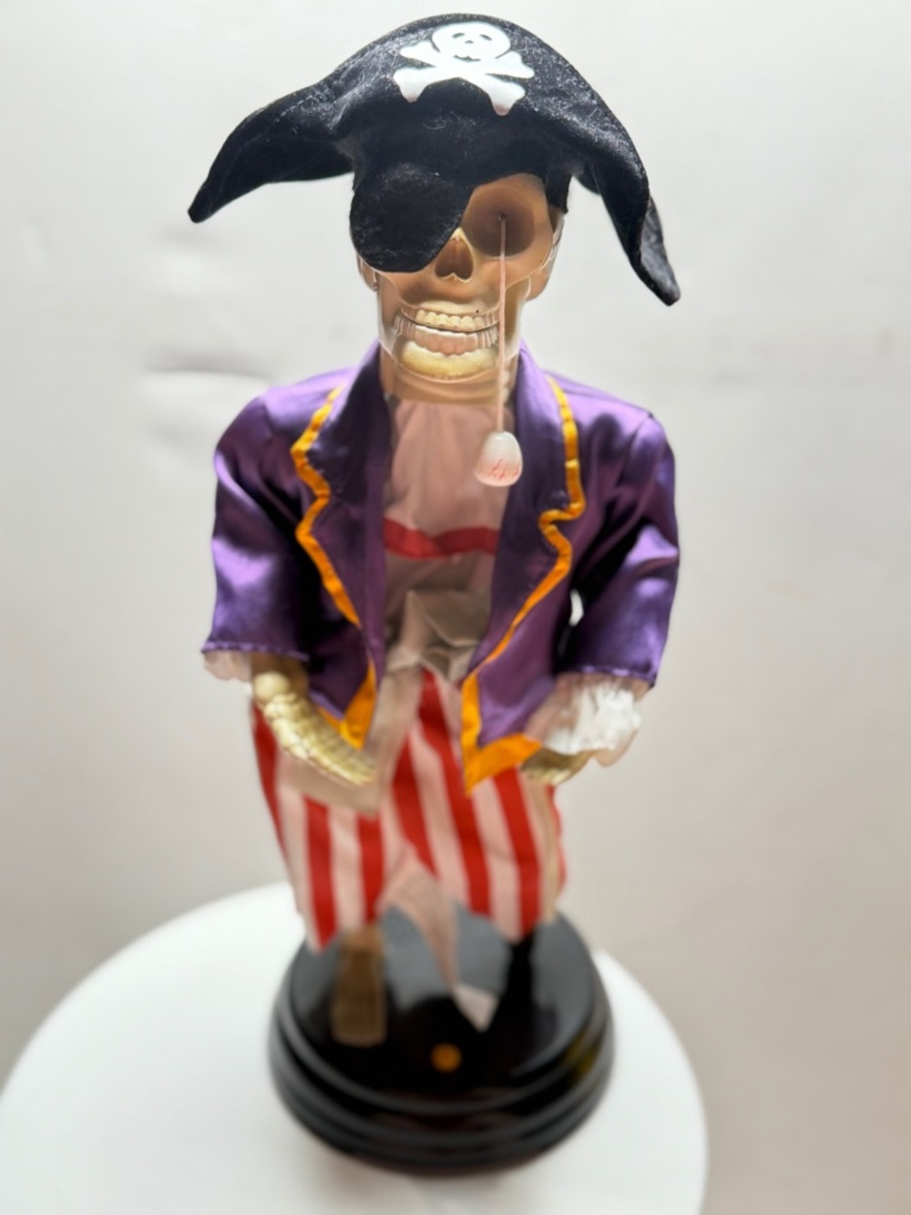 Pirate Skeleton Tabletop Decor in Purple and Red